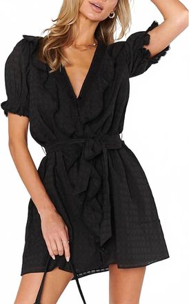 Show me your Mumu Marissa Mini Dress In Black Voile