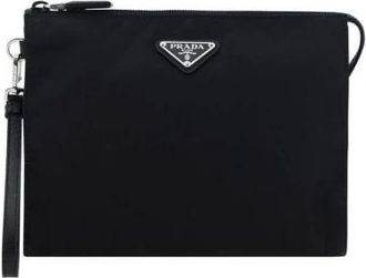 Prada Heren, Tassen, Zwart, Maat: ONE Size Nylon