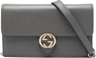 Gucci Pre-owned Gucci Dollar Calfskin Interlocking G Wallet on Chain Ladies PV4SCCSBIEV3DTX1