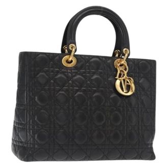 Dior Pre-owned Handbags, female, Black, Size: ONE SIZE Pre-owned Vintage Tote Bag