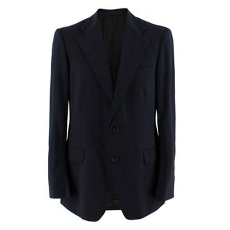 Prada Navy Wool Single Breasted Tailored Jacket Size L
