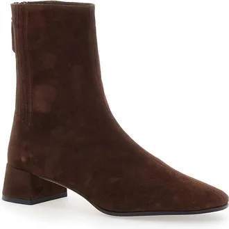 Aquazzura Womens Booties Saint Honore Brown Goat Leather Boot