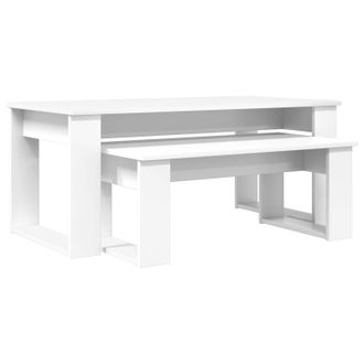 vidaXL Juego De Mesas De Centro 2 Pcs Madera De Ingenier&iacute;a Vidaxl