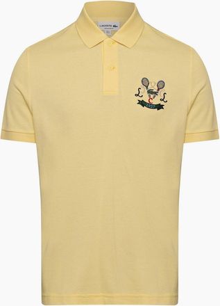 Lacoste Womens Regular-Fit Polo Shirt - Yellow - Size: 10/8