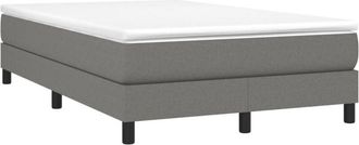 vidaXL Vidaxl - Cama Box Spring Con Colch&oacute;n Tela Gris Oscuro 120x190 Cm