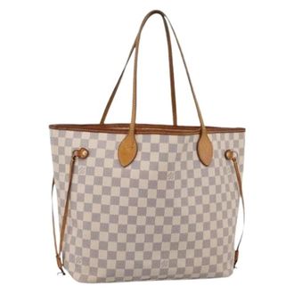 Louis Vuitton Pre-owned Damier Azur Tote Bag - Dames - Pre-owned - Wit - Maat: ONE Size Leer