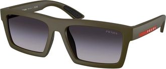 Prada Grey Gradient Rectangular Mens Sunglasses PS A07S 15X09U 55
