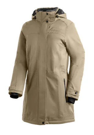 Maier Sports Winterjacke MAIER SPORTS Lisa 2.1, Damen, Gr. 36, beige (dunkelbeige), 100% Polyester, Jacken Winterjacke, Damen Mantel, atmungsaktiver Wintermantel, 