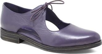 Django & Juliette Keeria Low Lace Flat in Aubergine-Black Leather at Nordstrom, Size 38