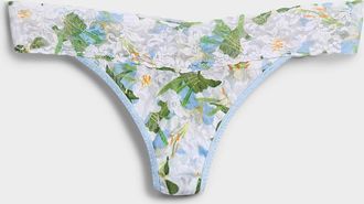 Hanky Panky Womens Printed stretch lace thong Nylon