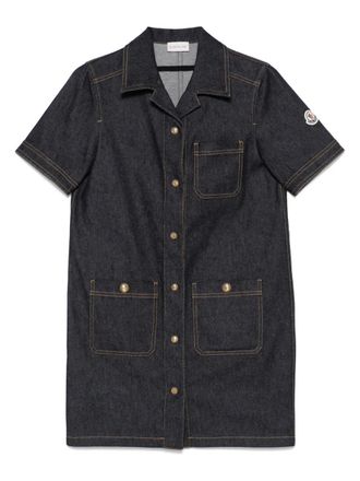 Moncler denim mini dress - women - Spandex/Elastane/Cotton - 40 - Blue