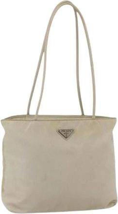 Prada Pre-owned Tote Bags, female, Beige, Size: ONE SIZE Pre-owned Vintage Tote