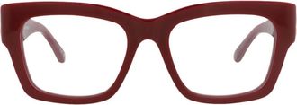 Balenciaga 52mm Square Optical Glasses in Burgundy Burgundy Transparent at Nordstrom Rack