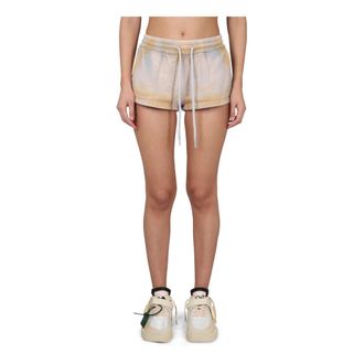 Off-white Short Shorts, female, Beige, Size: XS Laundry Drawstring Shorts