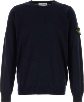 Stone Island Navy Blue Crew Neck Sweater
