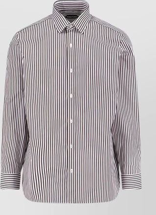 Tom Ford striped long sleeve shirt button cuffs collar