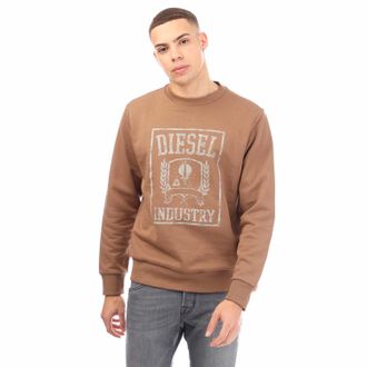 Diesel Mens S-Gir 11-6 Sweatshirt in Brown Cotton - Size X-Large