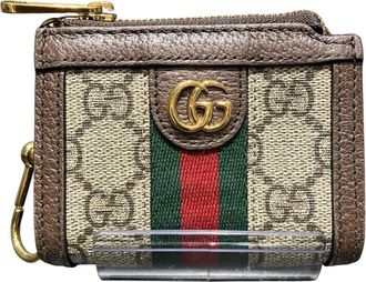 Gucci Beige Brown Gg Supreme Coin Purse/Coin Case (Pre-Owned)