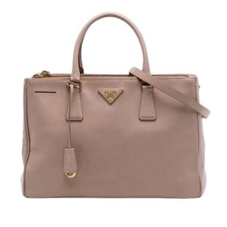 Prada Pre-owned Handbags, female, Brown, Size: ONE SIZE Pre-owned Galleria Satchel