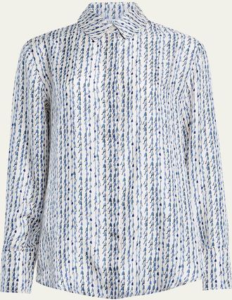 Altuzarra Chika Silk Button-Front Top