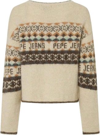 Pepe Jeans London Trui - Dames - Ronde hals truien - Bruin - S - Truien & Vesten