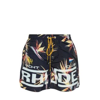 Rhude Regatta Club Hawaiian Swim Shorts - male - Rhude - Beachwear - Multicolor - XL - Swimwear