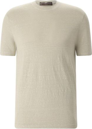 FILIPPO DE LAURENTIIS T-Shirt - Heren - T-shirts - Groen - 3XL - Linnen - Tops