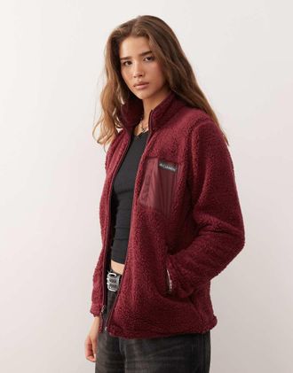 Columbia West Bend II - Pile bordeaux con zip-Rosso