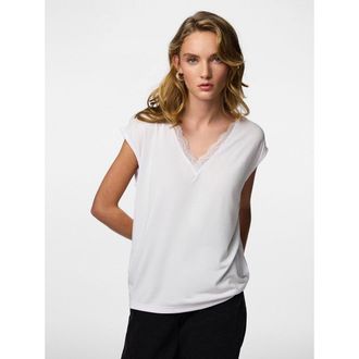 Pieces T-shirt met korte mouwen en V-hals