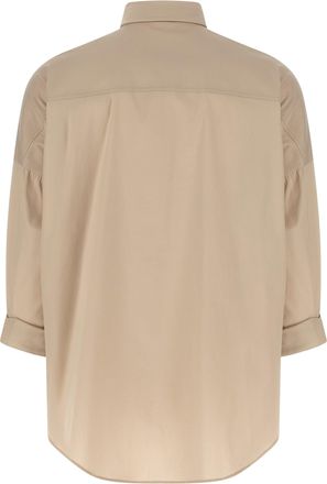 Brunello Cucinelli Stretch Cotton Poplin Shirt - Beige