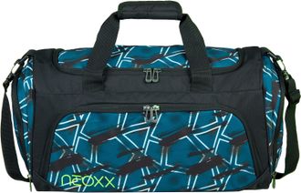 Neoxx Sporttasche NEOXX Move, Damen, Gr. B/H/T: 43cm x 26cm x 24cm, blau (flash yourself), Polyester, Taschen Sporttasche, teilweise aus recyceltem Material