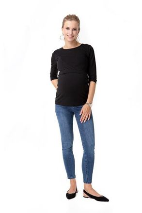 Accouch&eacute;e Easy Top for Maternity in Black at Nordstrom, Size Small