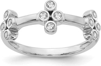 Diamond2Deal 14k Gold Lab Grown Diamond Wedding Band Ring 1/5Ct Clarity- VS Color- D-E
