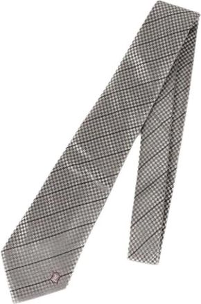 Louis Vuitton Pre-owned Scarves, male, Gray, Size: ONE SIZE Pre-owned Silk Cravat