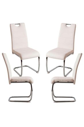 Regalos Miguel Regalos Miguel - Packs Sillas Comedor - Pack 4 Sillas Hallen Polipiel - Blanco