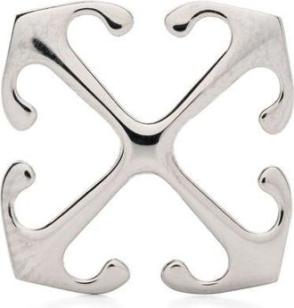 Off-white Arrow Mono earring - men - Brass - One Size - Silver