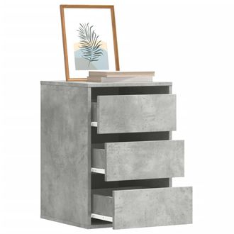vidaXL Vidaxl Cassettiera Angolo Grigio Cemento 40x41x58cm Legno Multistrato