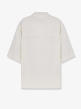 Hev&ograve; Linen-Viscose Shirt - White