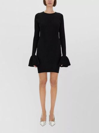 Rotate knitted mini dress open back ribbed