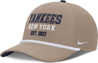Nike New York Yankees Rise Nike Mens MLB Adjustable Hat in Brown | NB450CS4NK-83Y
