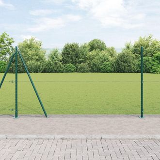 Berkfield Home Hexagon Fence Green 1.2x10 m Steel