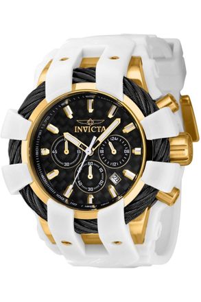 Invicta Bolt 40262 Heren Horloge - Quartz Uurwerk - Roestvrij Staal met zwarte Wijzerplaat - 50mm