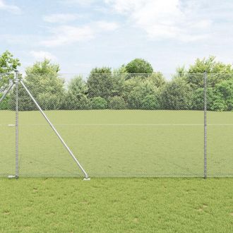 Berkfield Home Hexagon Fence 1.6x10 m Galvanised Steel in Silver
