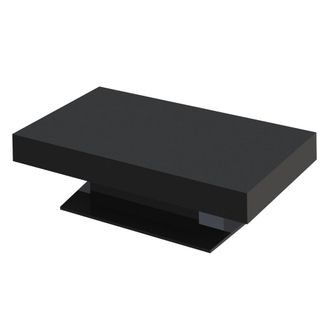 ML Design Mesa de centro 110 x 60 cm con almacenamiento negra,aglomerado