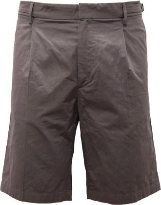 Paolo Pecora Grijze Bermuda Shorts Katoen Elastaan Model - Heren - Korte Broeken - Grijs - L - Katoen - Korte Broeken