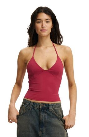 Cotton On Womens Hold Me Halter in Cranberry Cider at Nordstrom, Size Xx-Small