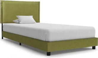 vidaXL Estructura De Cama Sin Colch&oacute;n Tela Verde 90x200 Cm Vidaxl