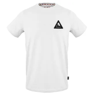 Aquascutum Heren Patch Crew Hals T-shirt (Wit)