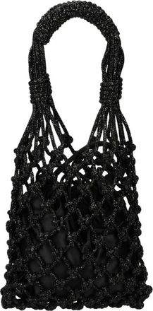 Pinko Bolso de hombro peque&ntilde;o con micro pedrer&iacute;a - Bags - Mujer - Negro - ONE SIZE