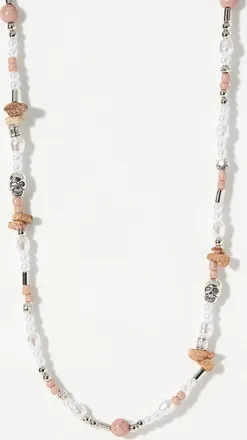 Le 31 Mens Pearl and mixed bead necklace